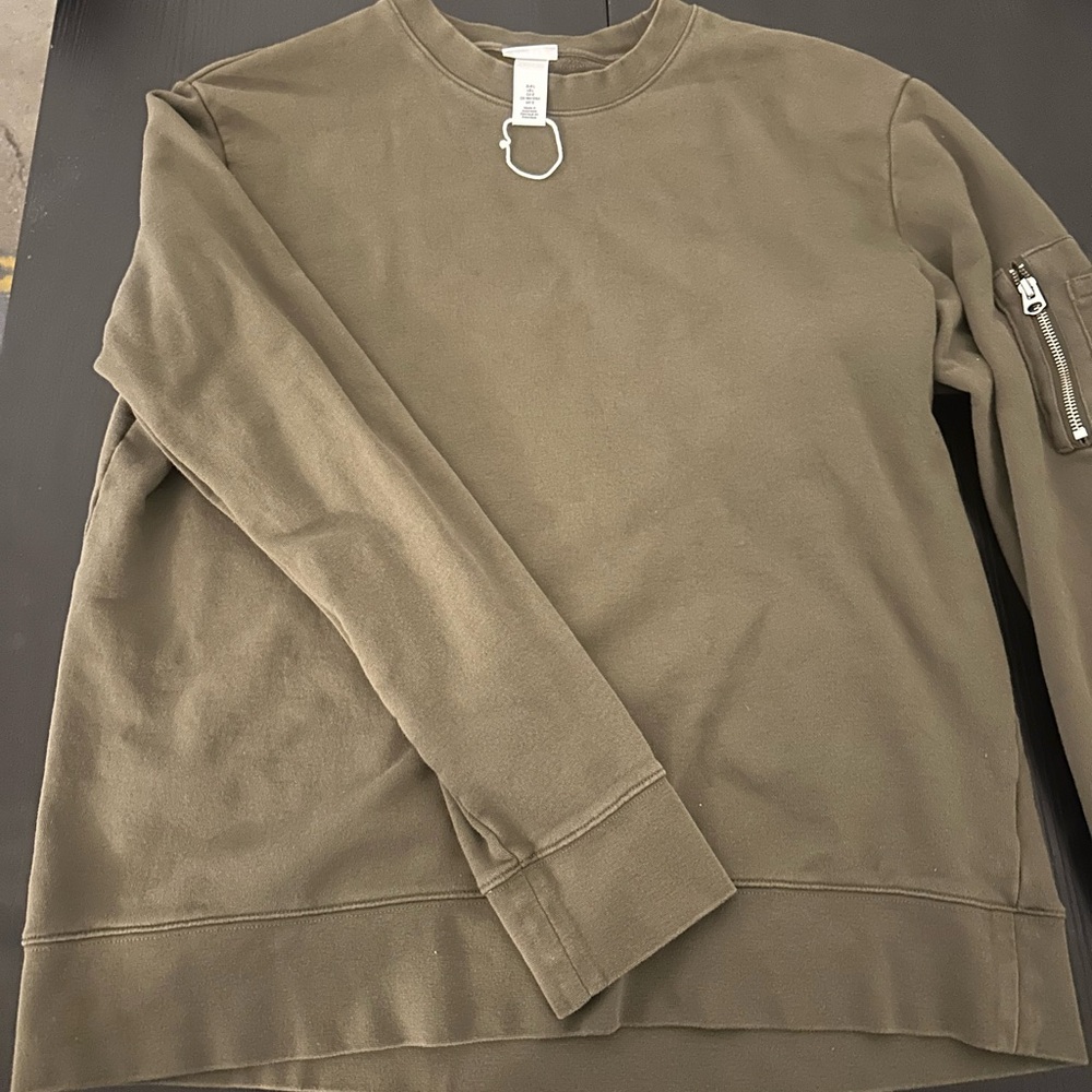 H&M Khaki Crewneck Men's Sweater